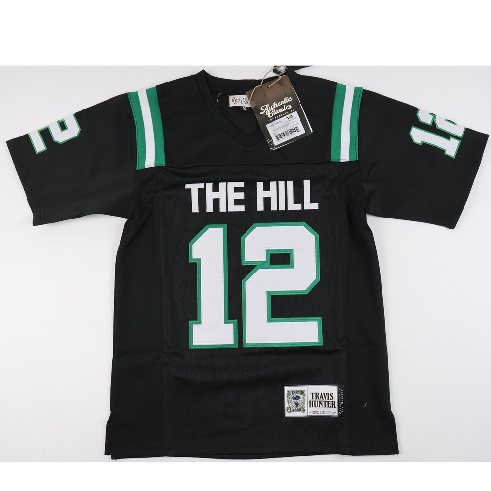 Authentic Classics Travis Hunter Collins Football Jersey Black Green Size S NWT